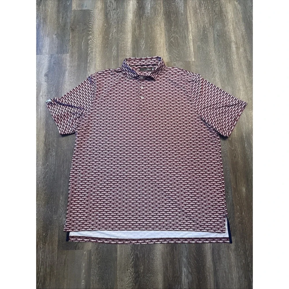 RLX Ralph Lauren Men's XXL Classic Fit Performance Polo All Over Print Cars
